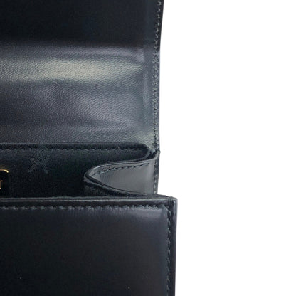 Yves Saint Laurent Logo Two-way Handbag Shoulder bag Black Vintage ktpth7