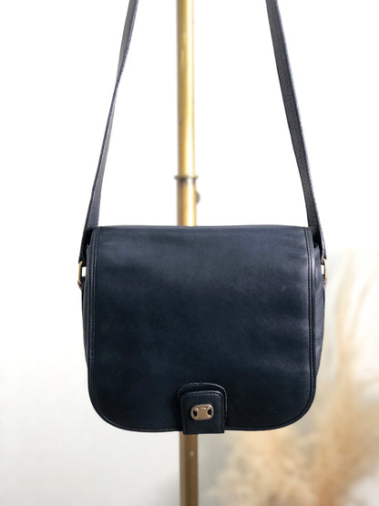 CELINE Blason Flap Shoulder bag Black Vintage xtipur