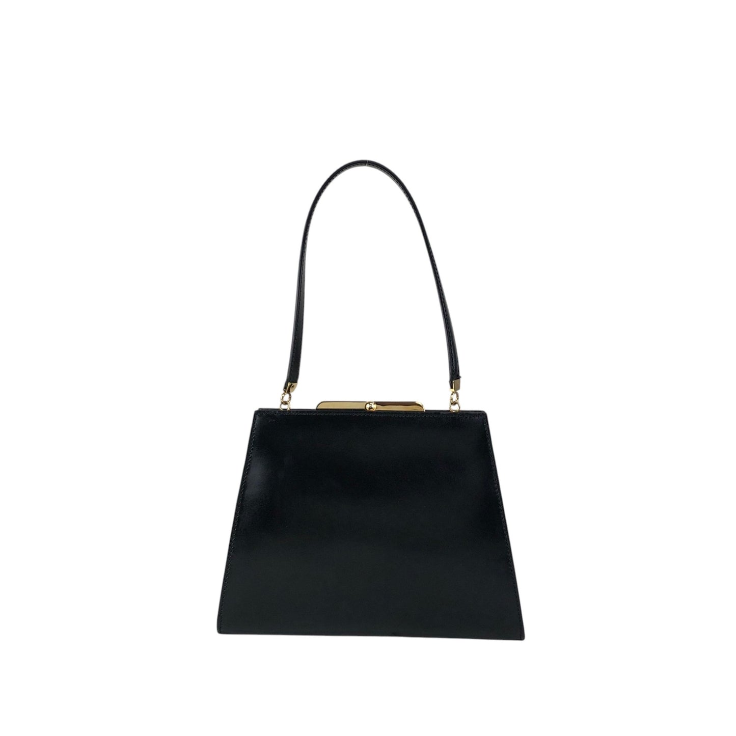 LOEWE Logo Metal Clasp Small  Handbag Black Vintage u7ek7w