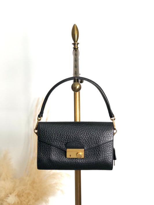 PRADA Lock Shoulder bag Black Vintage pjtker