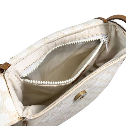 CELINE Macadam Horse Bit Shoulder bag White Vintage ctjind