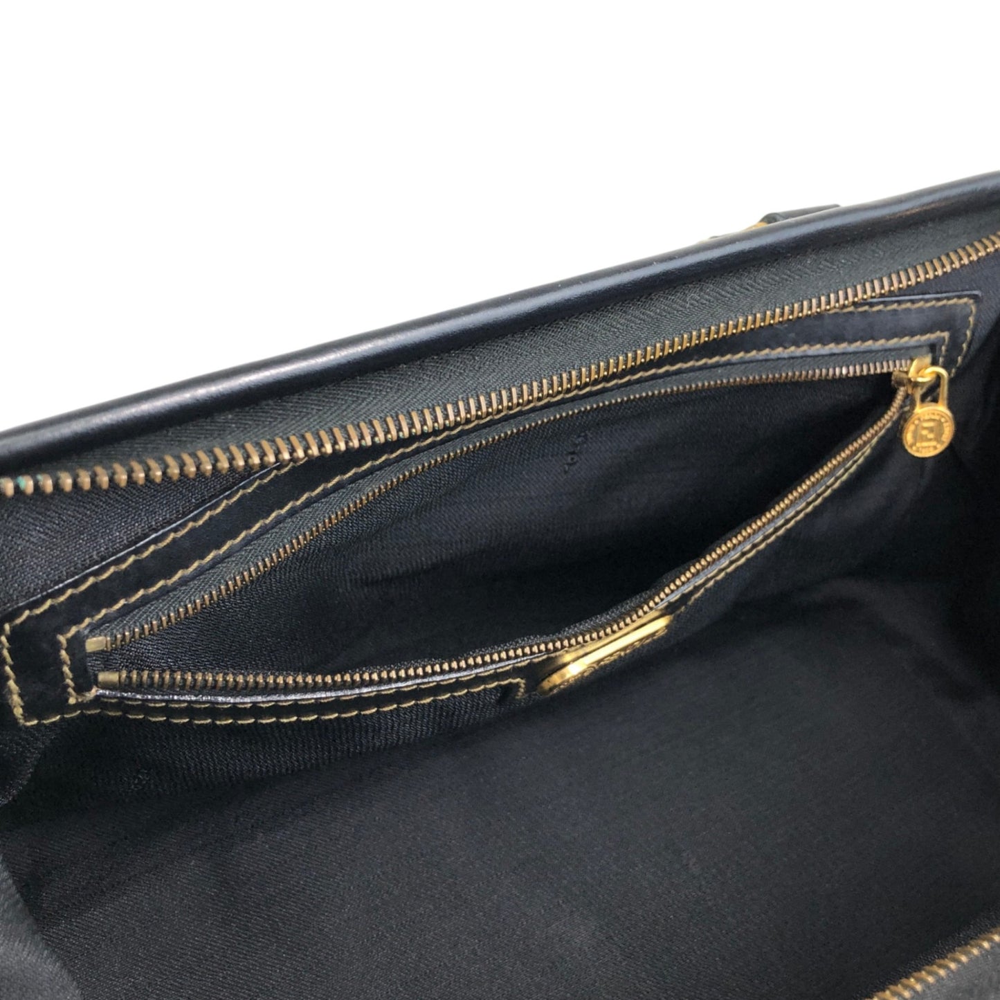 FENDI Pecan Two-way Small Boston bag Shoulder bag Brown Vintage fw8ie6