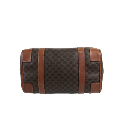 CELINE Macadam Blason Handbag Small Boston bag Brown Vintage dujsu6