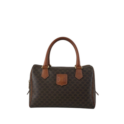 CELINE Macadam Blason Handbag Boston bag Brown Vintage u6p2h4