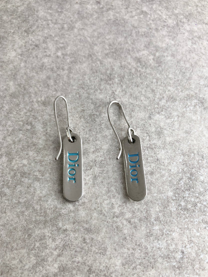 Christian Dior Logo Pierced Silver Vintage zfypr4