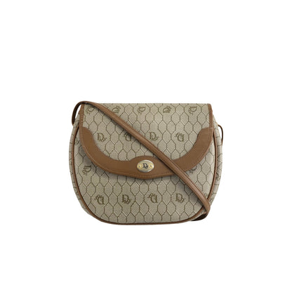 Christian Dior Honeycomb Pattern Logo Shoulder bag Beige Vintage gage6d