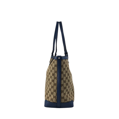 GUCCI GG Canvas Totebag Beige Vintage z375jy
