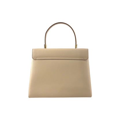 Salvatore Ferragamo Gancini Two-way Handbag Shoulder bag Beige Vintage khdcf6
