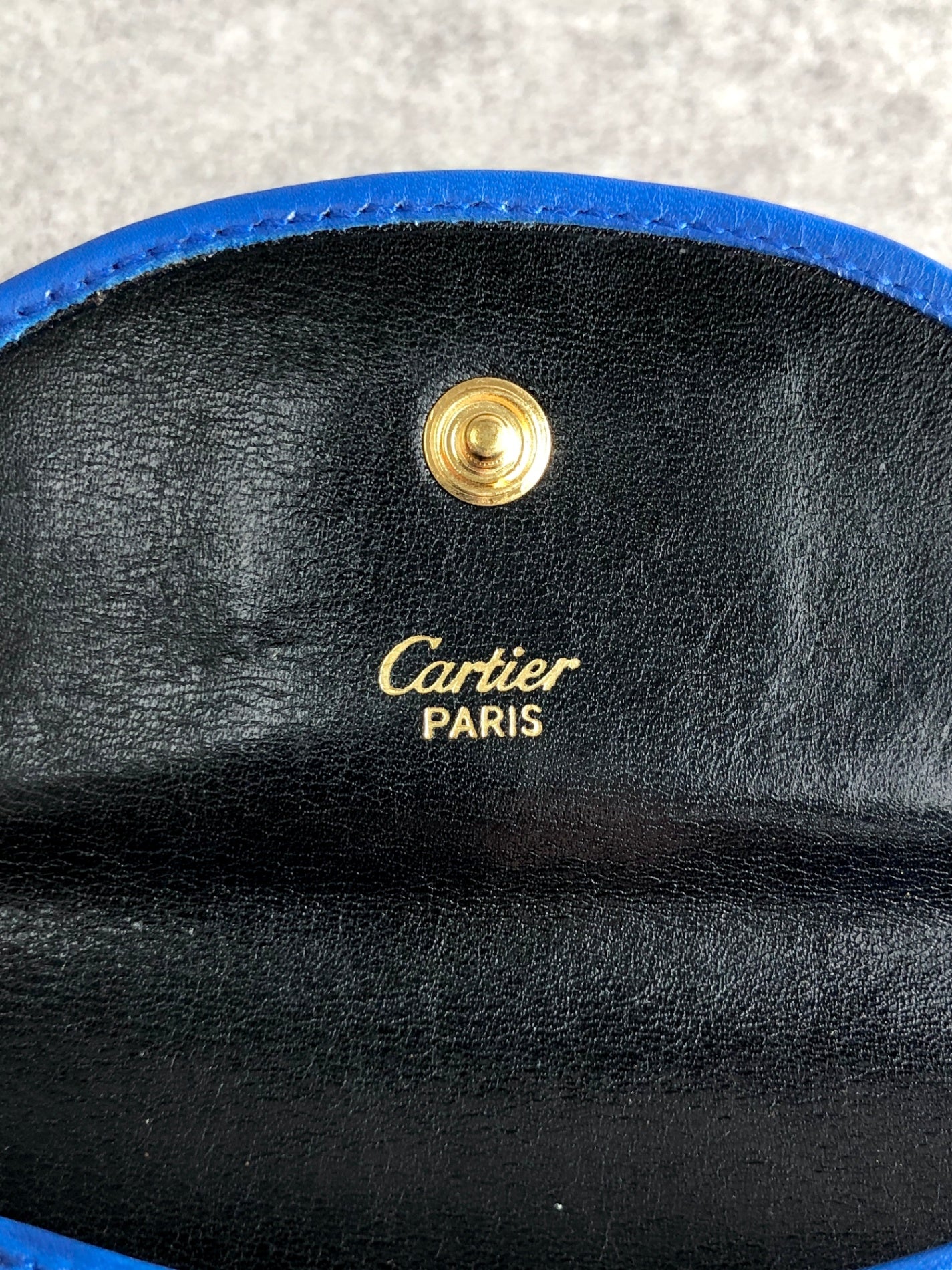 Cartier Coin Purse Blue Vintage ce4m82