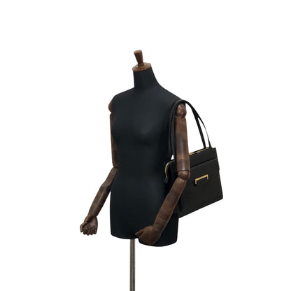 Yves Saint Laurent Logo Handbag Black Vintage fguw8w