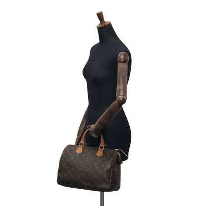 LOUIS VUITTON Monogram Small Boston bag Handbag Brown Vintage v6mtpu