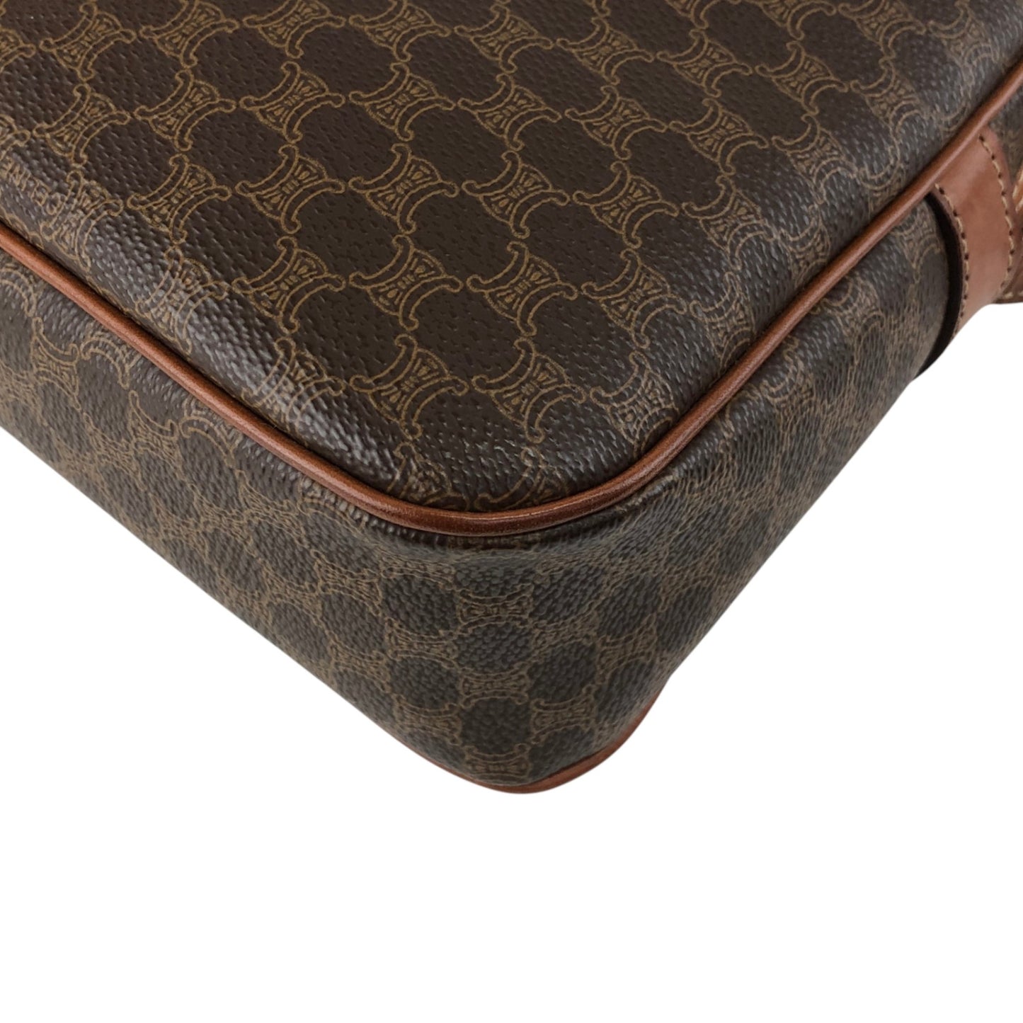 CELINE Macadam Blason Shoulder bag Brown Vintage whw3hb