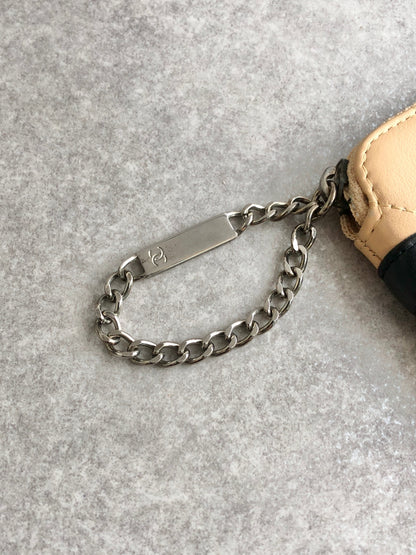 CHANEL Coco Mark Handbag Pouch Beige Vintage p5gycv