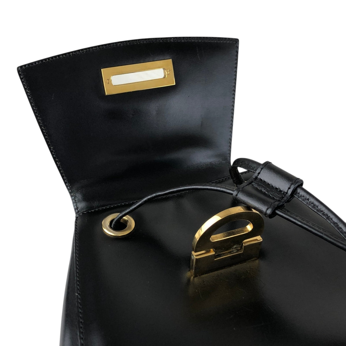 CELINE Gancini Backpack Black Vintage 6s3thv