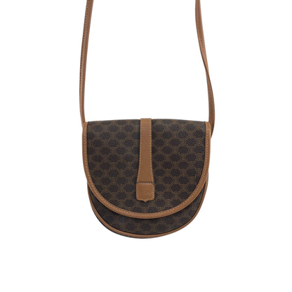 CELINE Macadam Blason Shoulder bag Brown Vintage ixr8dt