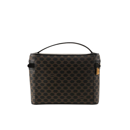 CELINE Macadam Blason Handbag Vanity bag Black Vintage x6aezr