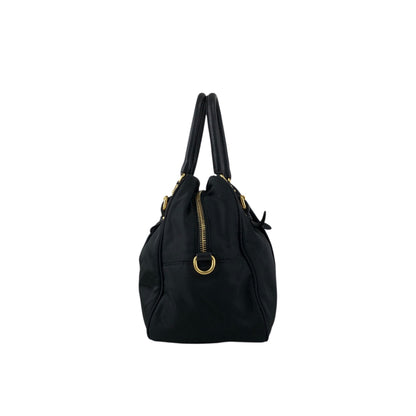 PRADA Logo Two-way Small Boston bag Shoulder bag Black Vintage is5a6n