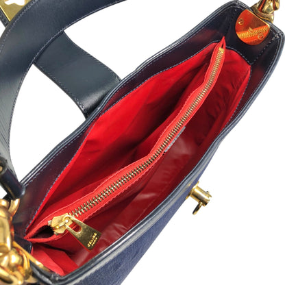 CELINE Gancini Shoulder bag Navy Vintage nnpwss
