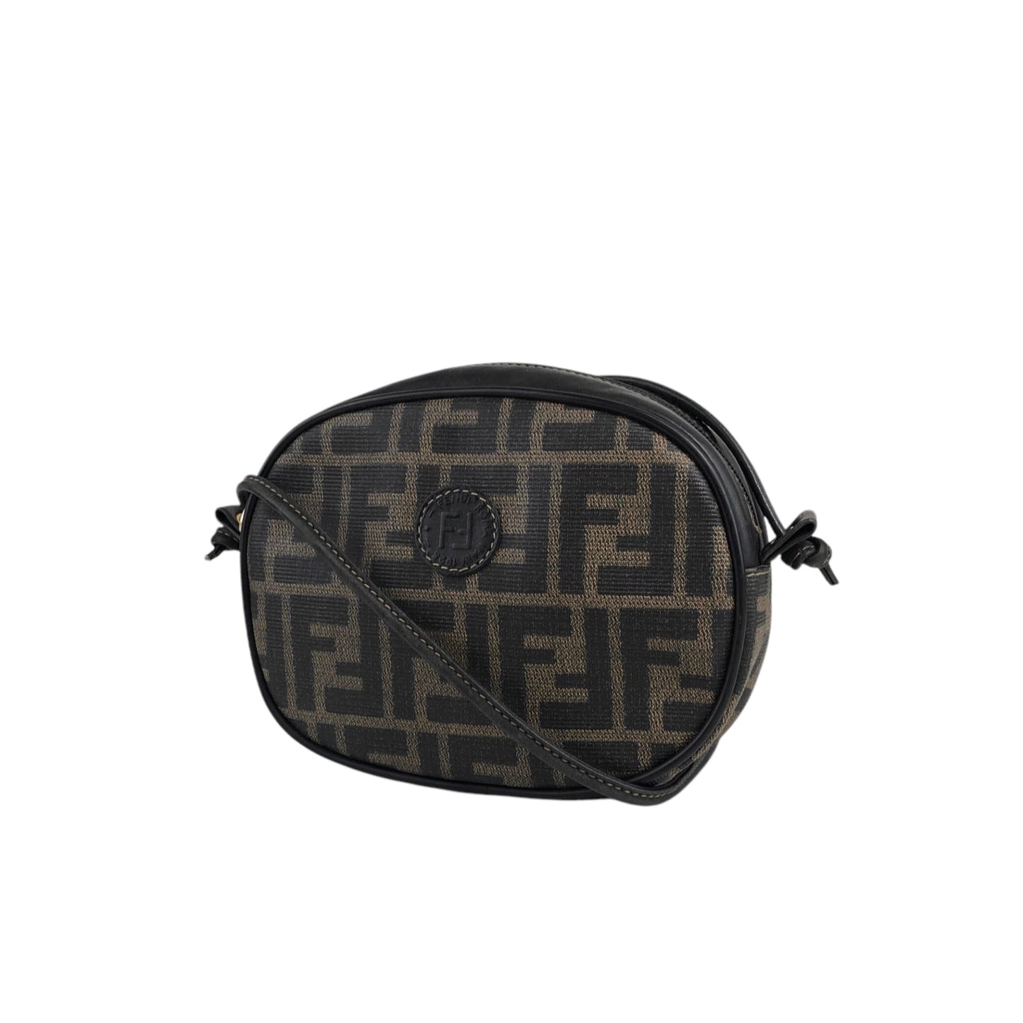 FENDI Zucca Logo Small Shoulder bag Brown Vintage 4wmehy