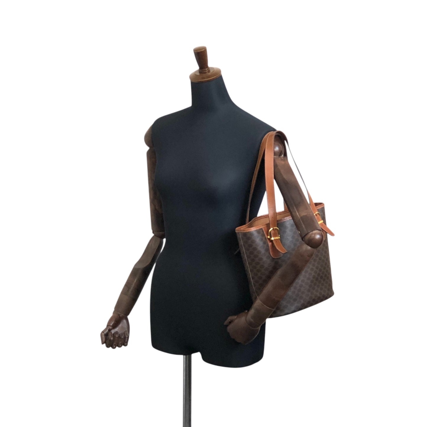 CELINE Macadam Blason Totebag Brown Vintage tdcdrg