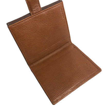 LOEWE Velazquez 皮革折疊錢包 棕色 復古 gmwjwm 
