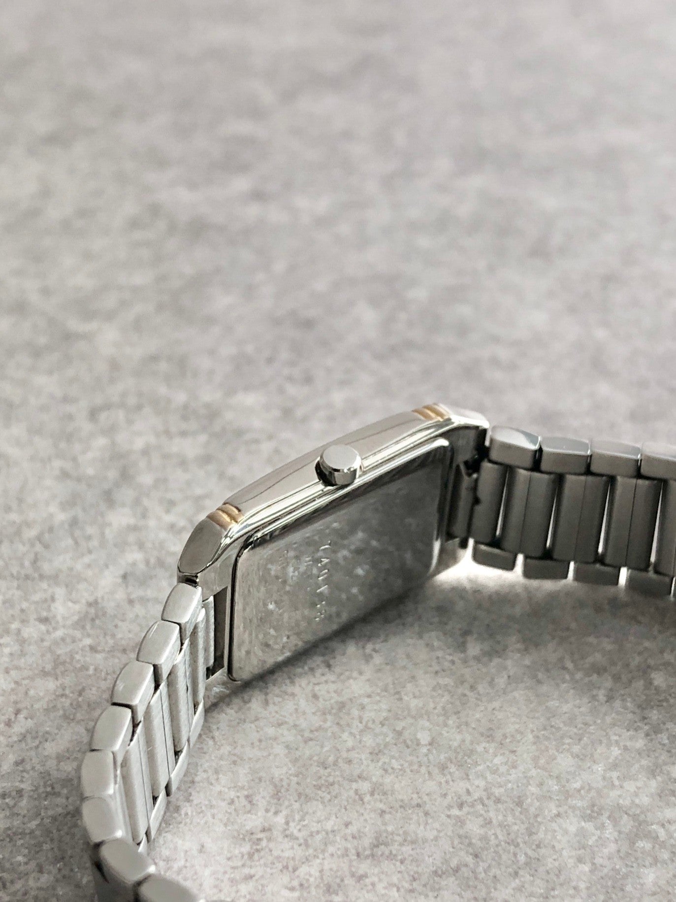 Yves Saint Laurent YSL Logo Quartz Watch Silver×Gold 5421-H04732Y Vintage ipgkvu