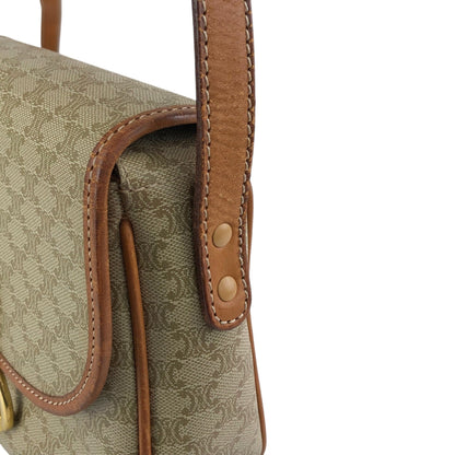 CELINE Macadam Horseshoe Small Shoulder bag Beige Vintage myw6bv