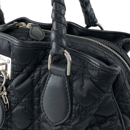 Christian Dior Cannage Charm Handbag Black Vintage sreacp