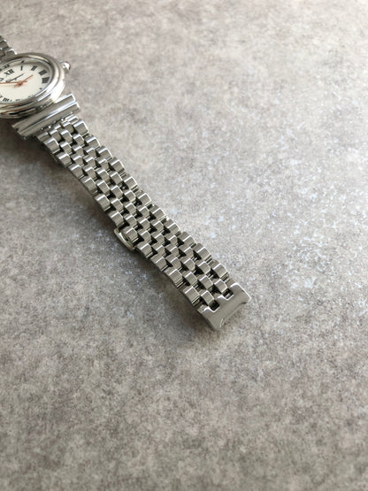 Salvatore Ferragamo Logo Quartz Watch Silver SFMV00322 Vintage pdubvx