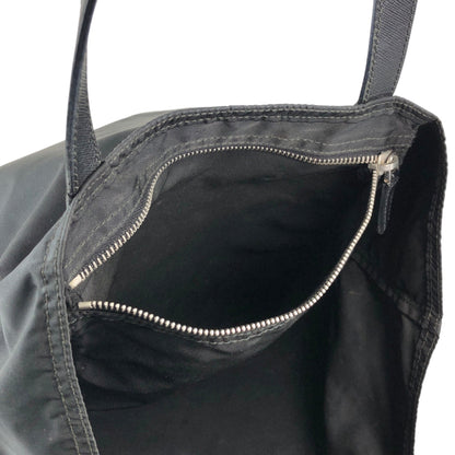 PRADA Tessuto Triangle Logo Totebag Black Vintage znncse