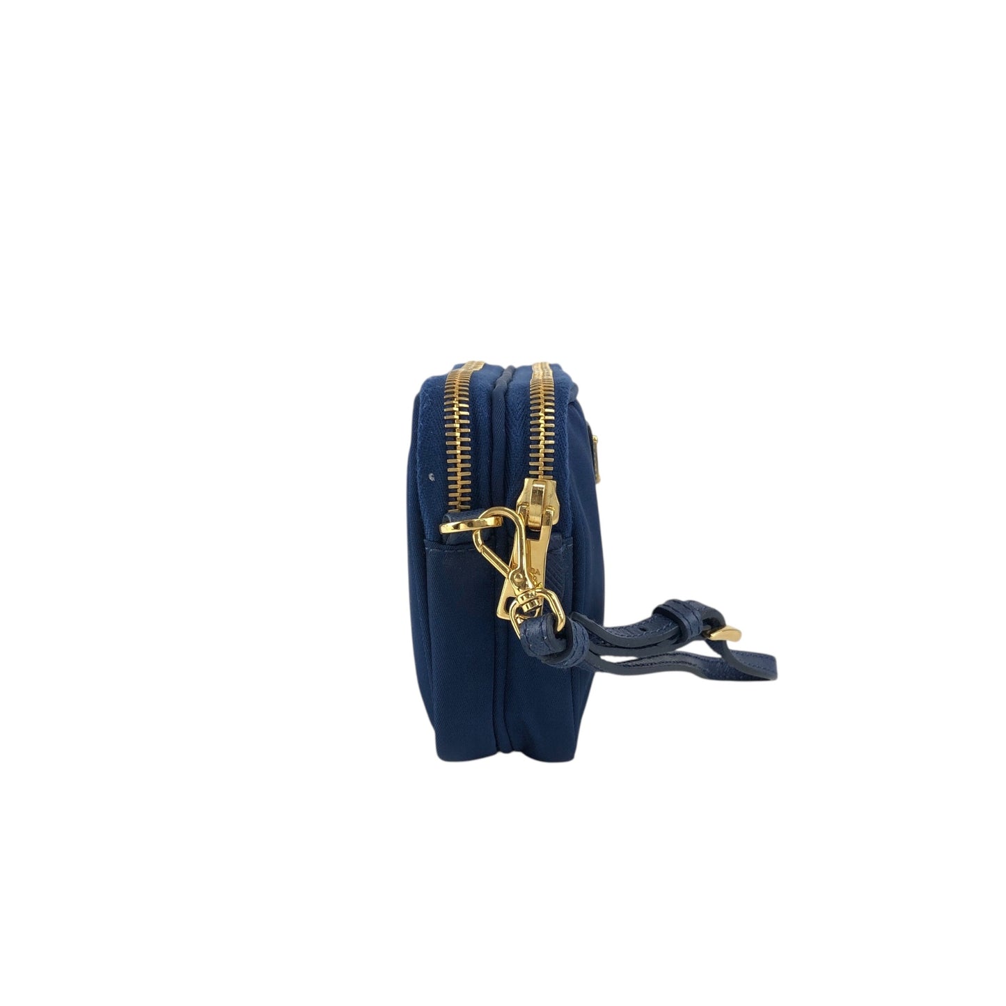 PRADA 三角形標誌雙向小手提包單肩包藍色復古 wa4xz3