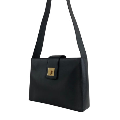 CELINE Turn Lock Shoulder bag Black Vintage 7mkcub