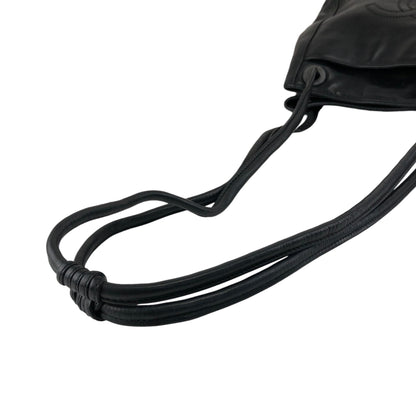 CHANEL Coco Mark Tassel Shoulder bag Black Vintage 5swwjx
