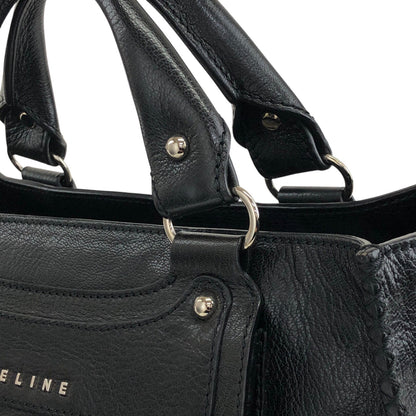 CELINE Horse Carriage Handbag Black Vintage ye36tf