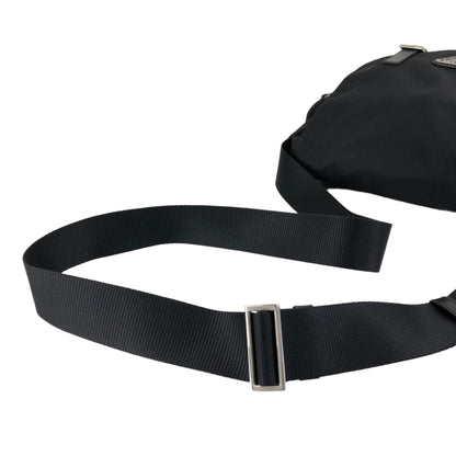 PRADA Tessuto Triangle Logo Side Pocket  Shoulder bag Black Vintage kedmv3