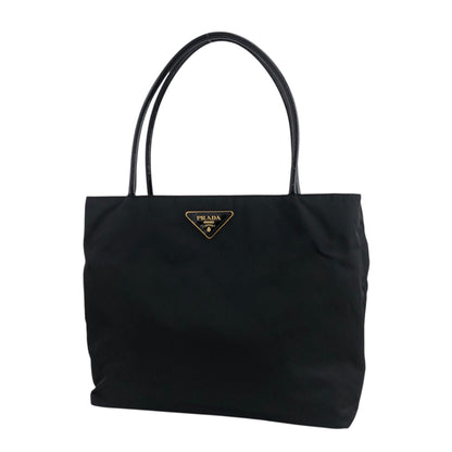 PRADA Tessuto Logo Handbag Black Vintage cmchvi