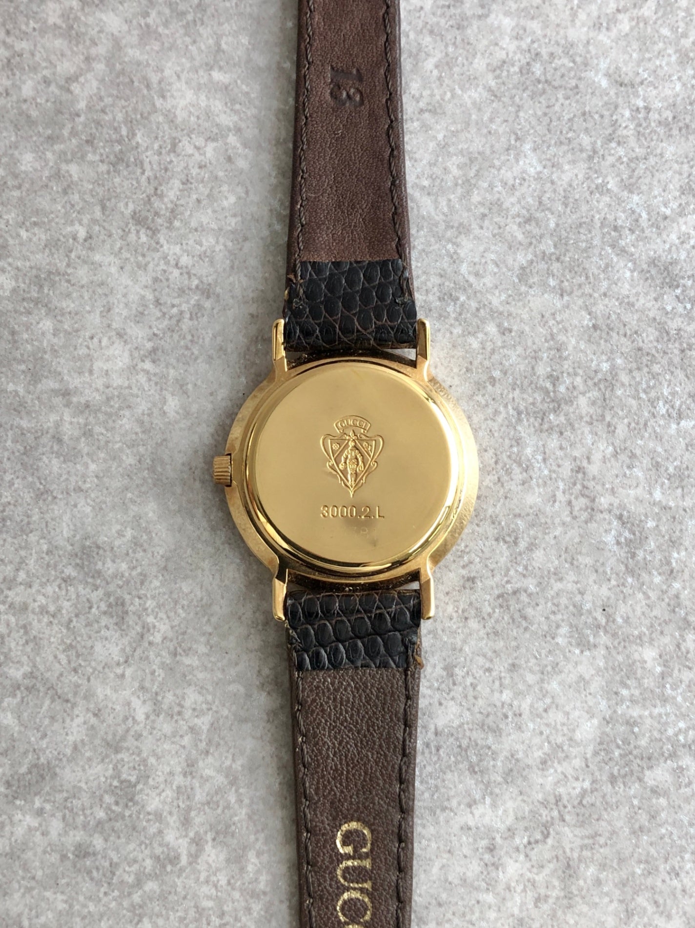 GUCCI Quartz Watch Brown×Gold Vintage cfa68u