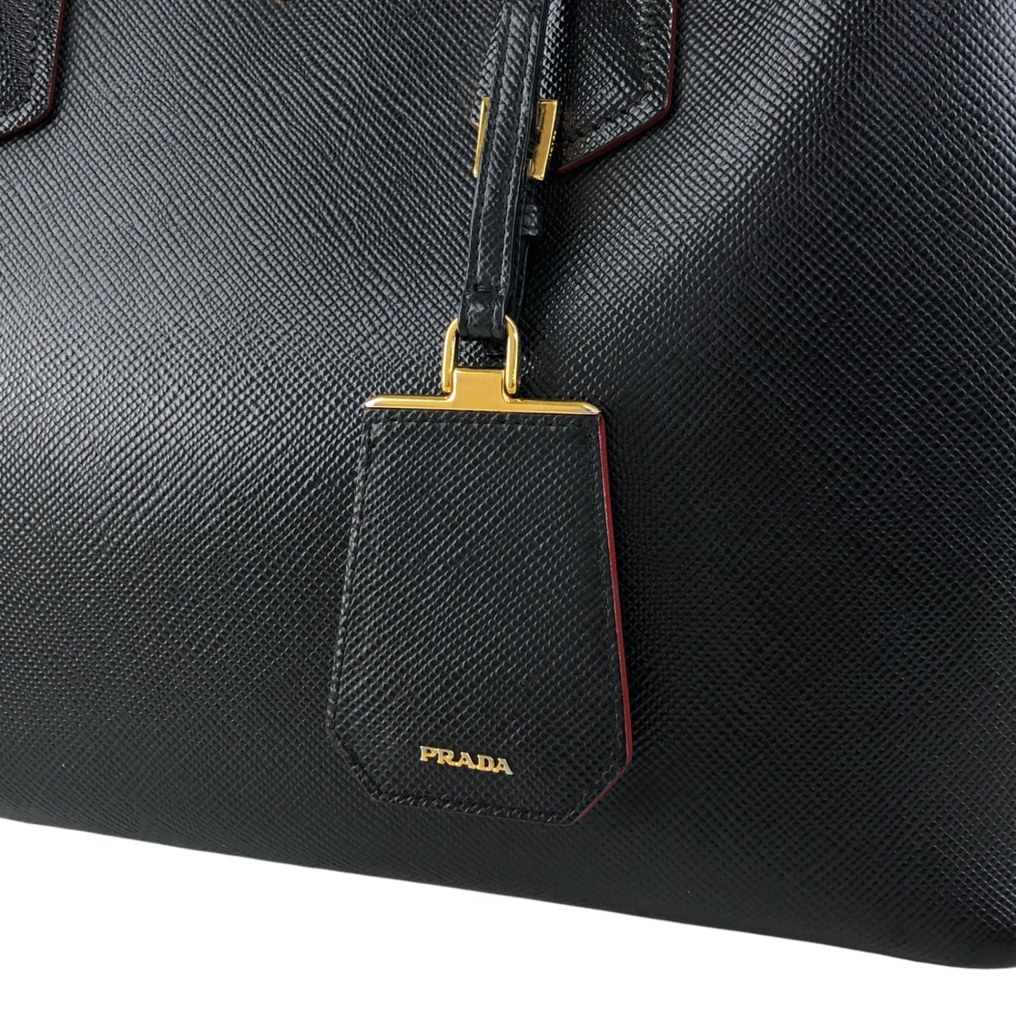 PRADA Triangle Logo Handbag Black Vintage n54bxv