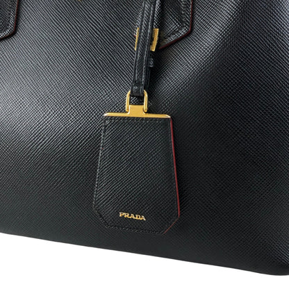 PRADA Triangle Logo Handbag Black Vintage n54bxv