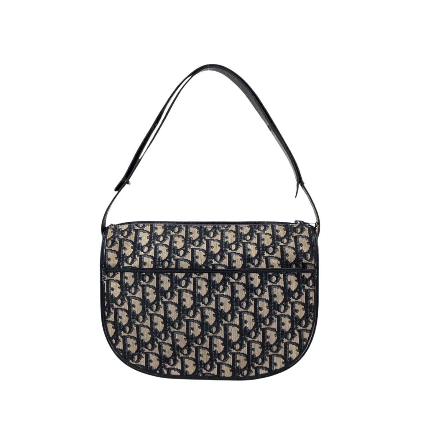 Christian Dior Trotter CD Logo Round Shoulder bag Navy Vintage pca7bv