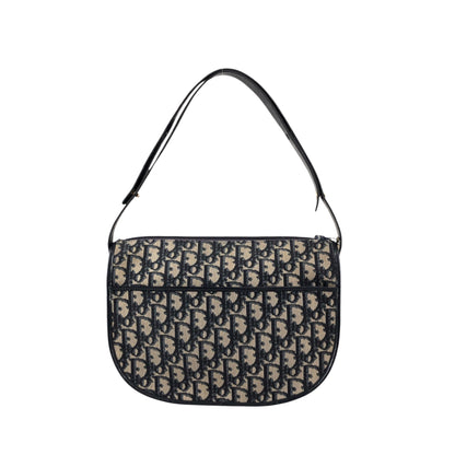 Christian Dior Trotter CD Logo Round Shoulder bag Navy Vintage pca7bv