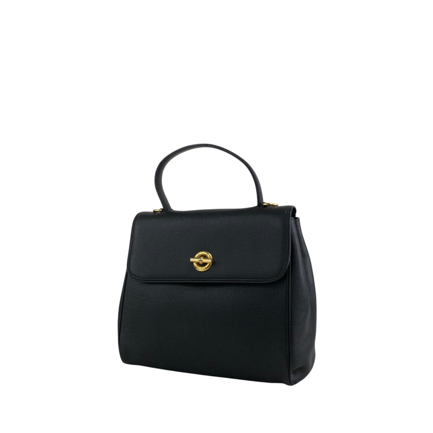 CELINE Toggle Clasp Two-way Handbag Shoulder bag Black Vintage nnb8md