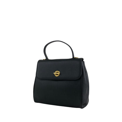 CELINE Toggle Clasp Two-way Handbag Shoulder bag Black Vintage nnb8md