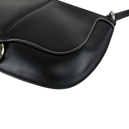 LOEWE Logo Circle Motif Handbag Black Vintage wcdj4h