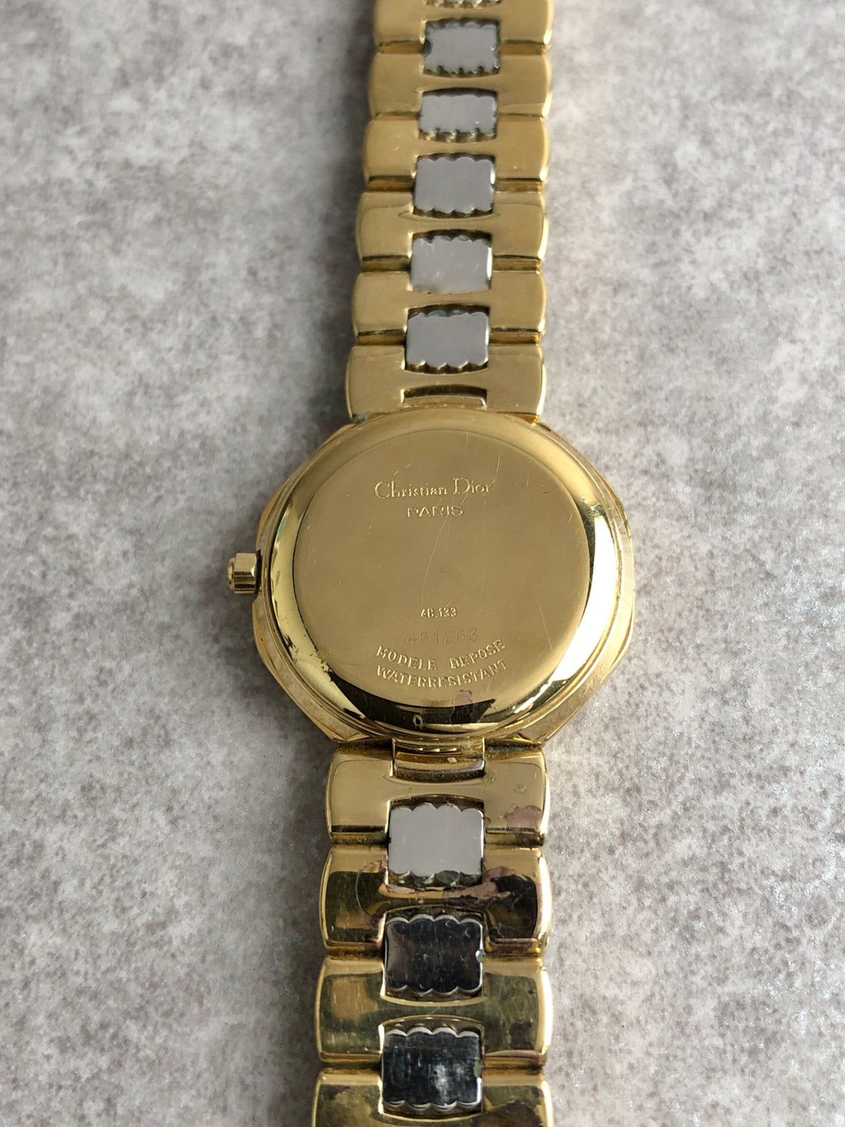 Christian Dior Logo Octagon Quartz Watch Gold D48⁻133 Vintage y8i88y
