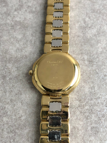 Christian Dior Logo Octagon Quartz Watch Gold D48⁻133 Vintage y8i88y