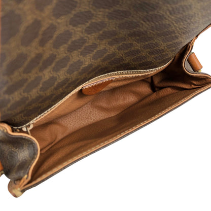 CELINE Macadam Blason Shoulder bag Brown Vintage ezwy2j