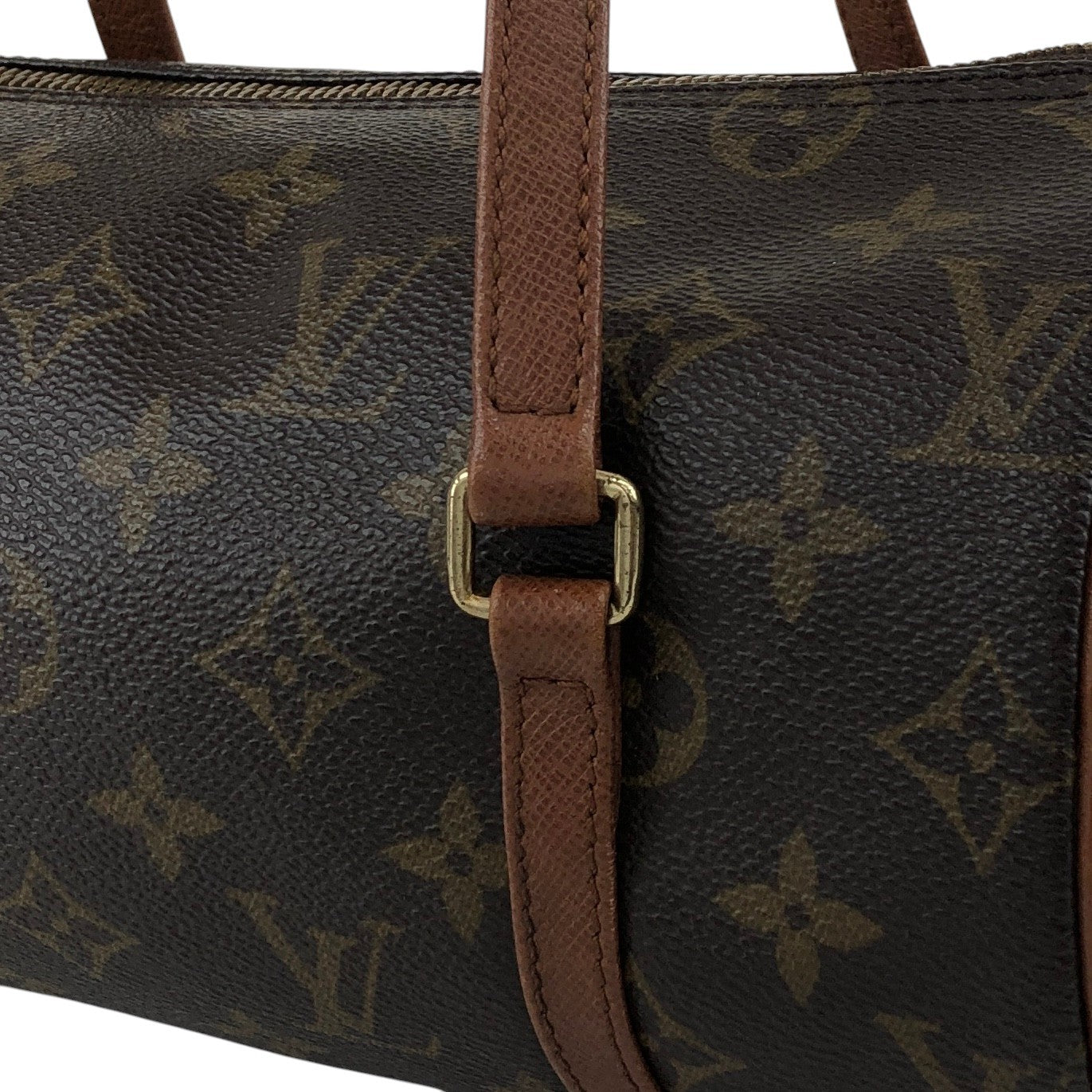 LOUIS VUITTON Monogram Handbag Brown Vintage dekpw7
