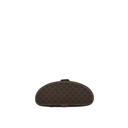 CELINE Macadam Triomphe Two-way Shoulder bag Vanity bag Brown Vintage tbvwcr