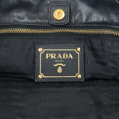 PRADA Logo Totebag Black Vintage 58xguc